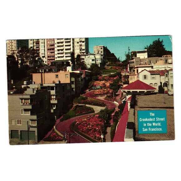 Vintage San Francisco Lombard Street Postcard Crookedest Street Igor Shtchoff - Picture 1 of 2